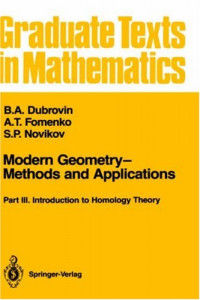 Modern geometry-methods and applications : part III introduction to homology theory
