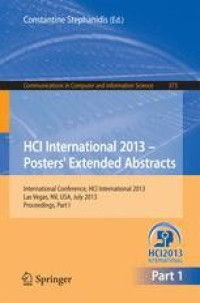 Image of HCI international 2013 - posters' extended abstracts