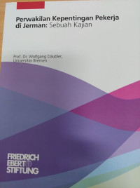 Image of Perwakilan kepentingan pekerja di Jerman : sebuah kajian