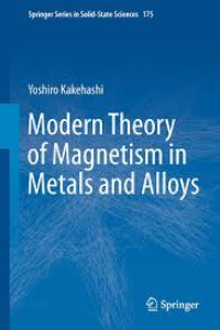 Image of Modern theory of magnetism in metals and alloys